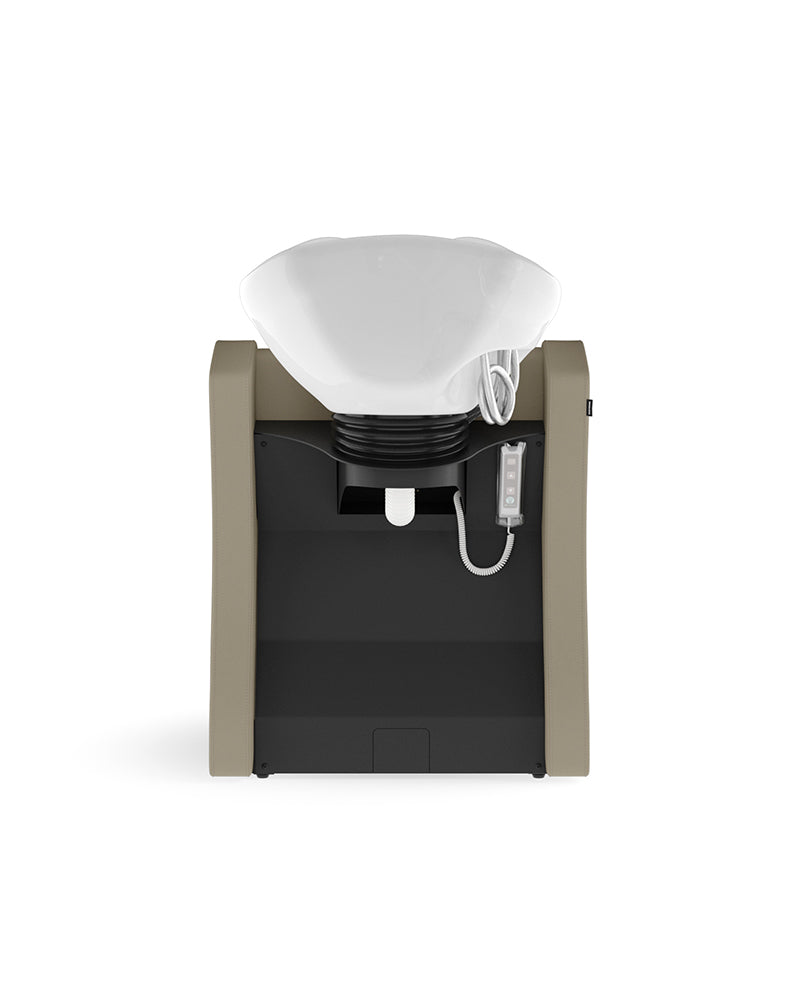 Fredda II - Beige washing unit with massage with white basin